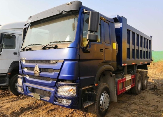 Camión volquete pesado del poder de caballo de Sinotruk 6x4 371 25 toneladas de larga vida azul del color