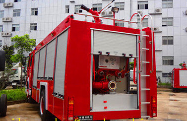 Coche de bomberos 4x2 251hp - el tanque del rescate de agua del camión 6m3 del bombero de 350hp SINOTRUK HOWO