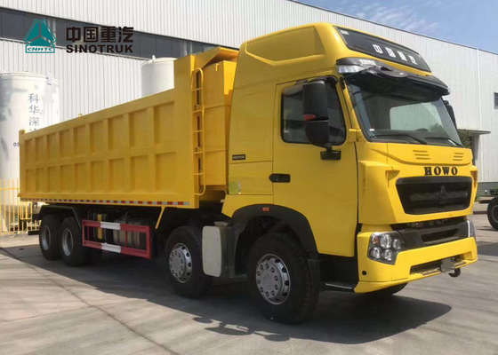 Amarillo del camión volquete de 420HP 8X4 29CBM T7H Sinotruk Howo