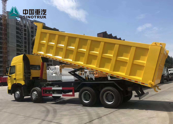 Amarillo del camión volquete de 420HP 8X4 29CBM T7H Sinotruk Howo