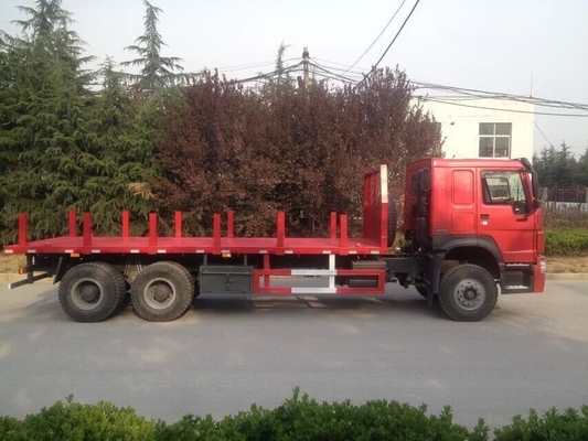 camión 30T 6x4 plano 10wheels del contenedor para mercancías de 371hp Sinotruk Howo7 con 1 neumático de repuesto