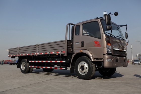 El anuncio publicitario de poca potencia de HOWO 4x2 acarrea el eje trasero del color 160hp 8.2t de Brown de la economía de combustible