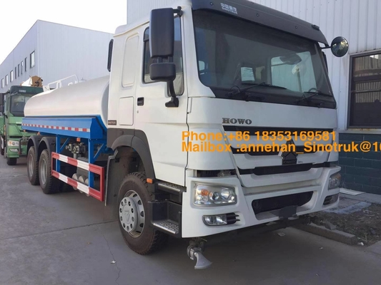 6 x 4 camión del tanque de agua de 20000L 371hp con el sistema de espray de Sinotruk Howo7