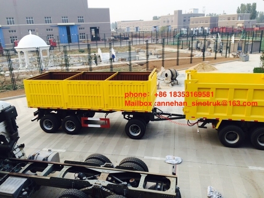 remolque de la descarga de la capacidad de carga de 3axles 50-60T 12wheels con las piernas 2Jost