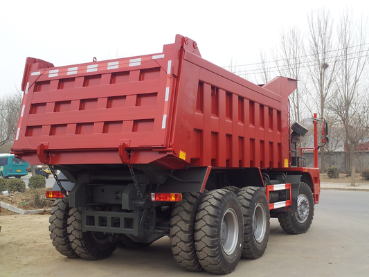 Volquete resistente rojo del camión volquete de Sinotruk 6x4 Rc explotación minera de 60 toneladas con el chasis de Hova