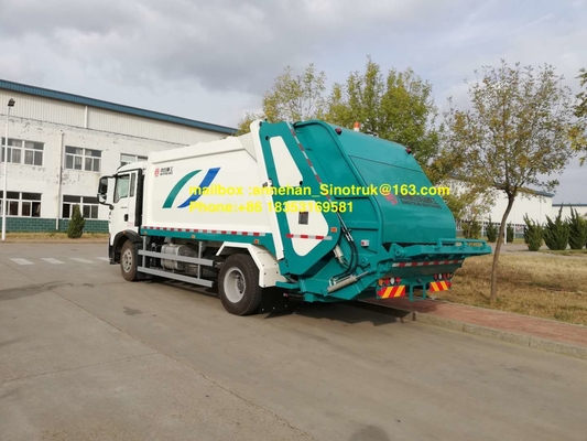impulsión Euro2 de la mano izquierda del camión 290hp 336hp de la recolección de basura de 4x2 12m3 Sinotruk Howo7