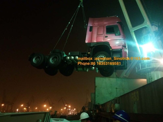 Taxi del tejado de las ruedas HW 79 del camión LHD 10 del tractor remolque de Howo alto 102 kilómetros por hora
