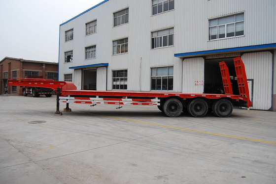 3 remolques resistentes de Lowbed de los árboles semi con 2 piernas, del plano remolque semi