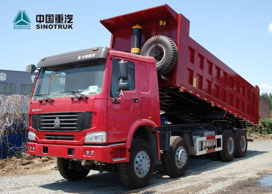 Cilindro de elevación común del camión volquete 371hp 8x4 26CBM HYVA de la explotación minera de SINOTRUK HOWO