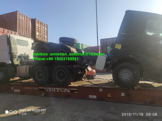 Camión del tractor de A7 420hp Lhd 6x4 Sinotruk con el pivote central Euro2 de 3,5 pulgadas