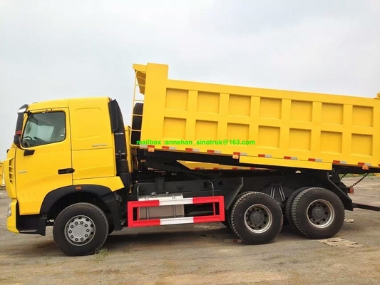 tipo de elevación delantero Conatiner del camión volquete 20m3 U de la rueda de 6x4 A7 Sinotruk 10 para la carga 40-50t