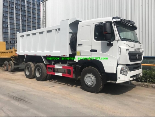 tipo de elevación delantero Conatiner del camión volquete 20m3 U de la rueda de 6x4 A7 Sinotruk 10 para la carga 40-50t