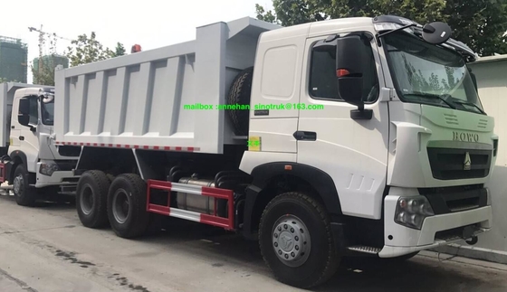 tipo de elevación delantero Conatiner del camión volquete 20m3 U de la rueda de 6x4 A7 Sinotruk 10 para la carga 40-50t