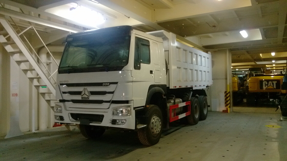 Camiones de volquete de Sinotruk Howo 336hp 18M3 mediados de 6x4 de elevación con 10 ruedas Lhd Euro2