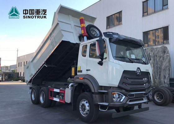 Camión volquete resistente del chasis 371hp de la tecnología del hombre de N7B con el color blanco