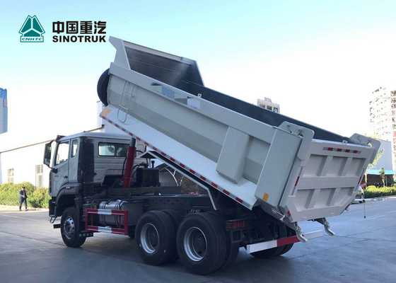 Camión volquete resistente del chasis 371hp de la tecnología del hombre de N7B con el color blanco