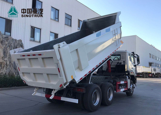 Camión volquete resistente del chasis 371hp de la tecnología del hombre de N7B con el color blanco