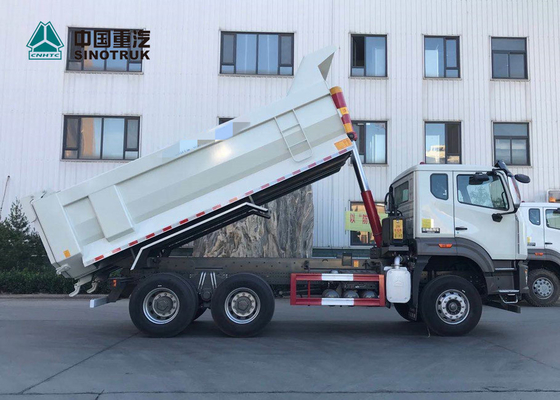 Camión volquete resistente del chasis 371hp de la tecnología del hombre de N7B con el color blanco