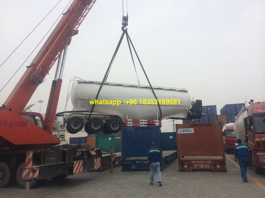 remolque del tanque del cemento del bulto del motor 60M3 de 60T Weichai