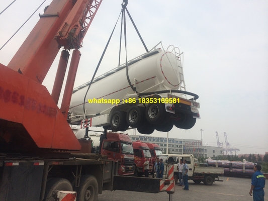 remolque del tanque del cemento del bulto del motor 60M3 de 60T Weichai
