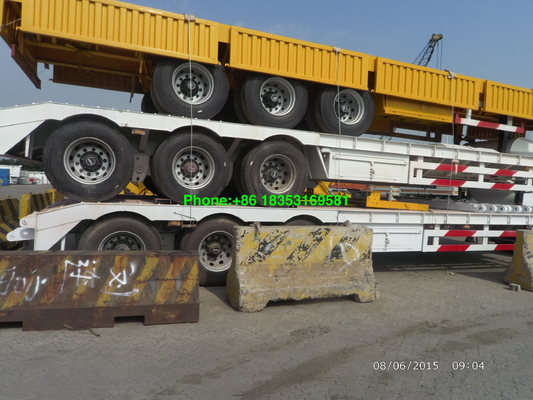 Carga plana 1200R20 del envase remolque de 40 pies semi