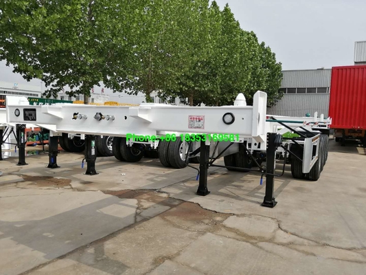 Carga plana 1200R20 del envase remolque de 40 pies semi