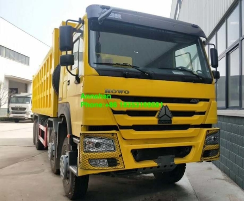 12 camión volquete de Sinotruk Howo 8x4 de la cabina de las ruedas Euro2 HW76