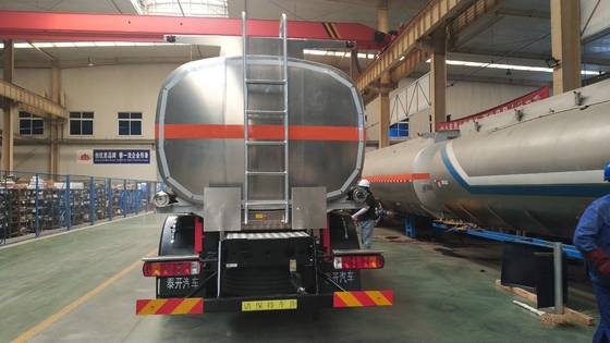 3 remolque resistente del tanque de aceite de los remolques 45000L del color blanco de Axle Aluminium semi