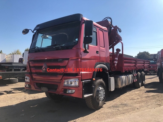 el camión pesado 12T del cargo de 450hp 6*4 que se resumía el auge montó la grúa