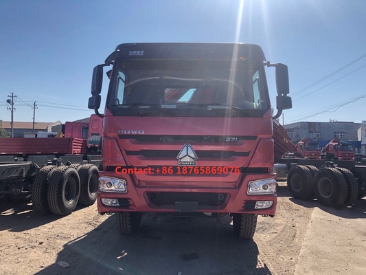 el camión pesado 12T del cargo de 450hp 6*4 que se resumía el auge montó la grúa