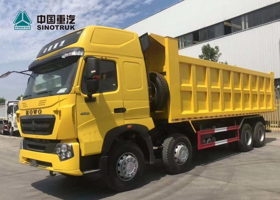 Amarillo del camión volquete de 420HP 8X4 29CBM T7H Sinotruk Howo