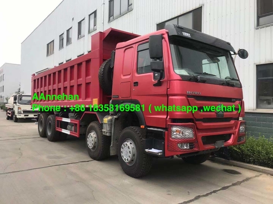 Howo rojo 7 ruedas 20M3 40T del camión volquete 10 de Sinotruk Howo 6x4