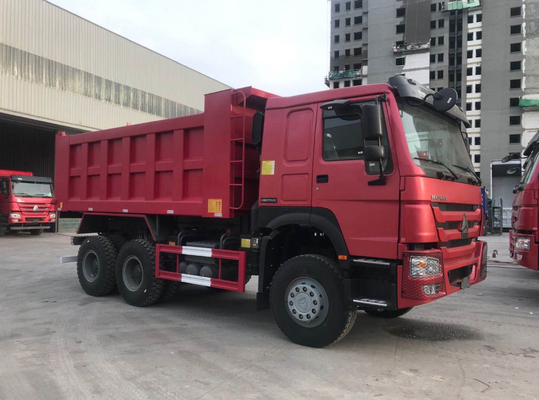 Howo rojo 7 ruedas 20M3 40T del camión volquete 10 de Sinotruk Howo 6x4