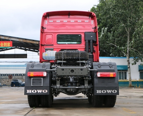Camión rojo 10 Wheeler Tractor Truck del motor de Sinotruk Howo 6x4 semi