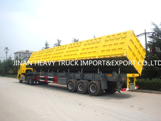 3 árboles 40 remolques resistentes del metro cúbico semi descargan a Tipper Trailers
