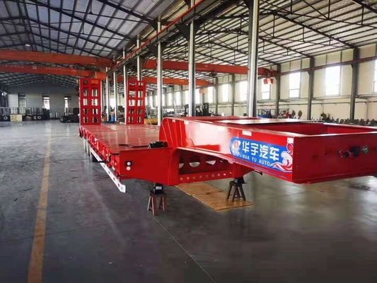 Remolque 3 Axle For Transport Vehicles de JNHTC 80 Ton Semi Low Deck Gooseneck
