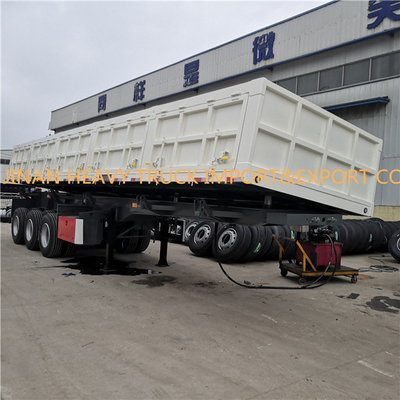 Los chasis 40 CBM tri Axle Side Tipper Trailer de la luz 40 toneladas descargan semi el descargador del remolque