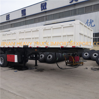 Los chasis 40 CBM tri Axle Side Tipper Trailer de la luz 40 toneladas descargan semi el descargador del remolque