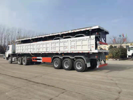 los remolques resistentes de Sinotruk de 70 toneladas semi echan a un lado descargan semi el vehículo del remolque