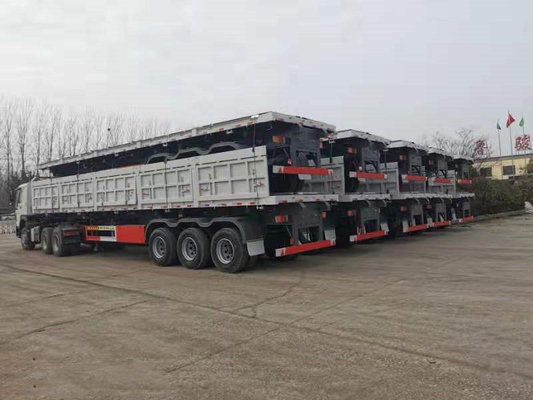 los remolques resistentes de Sinotruk de 70 toneladas semi echan a un lado descargan semi el vehículo del remolque