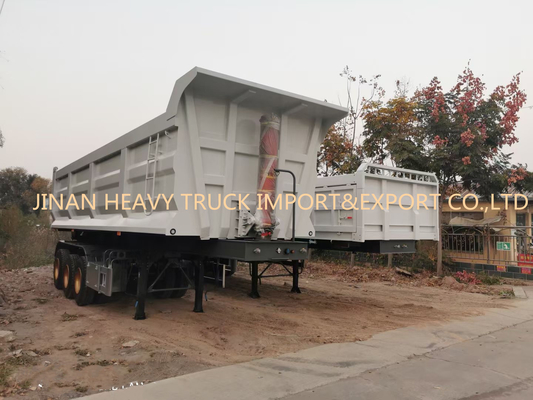Sinotruk tres Axle Front remolques resistentes de 50 toneladas semi para el transporte de la arena