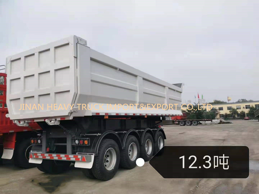 Cuatro árboles 50 toneladas de uno mismo de 40cbm que inclina la parte posterior semi Tipper Trailer del camión volquete