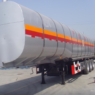 Remolque resistente del petrolero del combustible de aceite de 3 remolques de los árboles semi