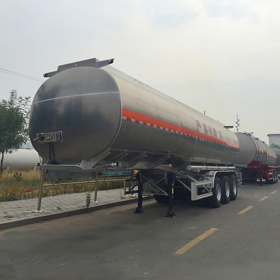Remolque resistente del petrolero del combustible de aceite de 3 remolques de los árboles semi