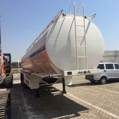 Remolque resistente del petrolero del combustible de aceite de 3 remolques de los árboles semi