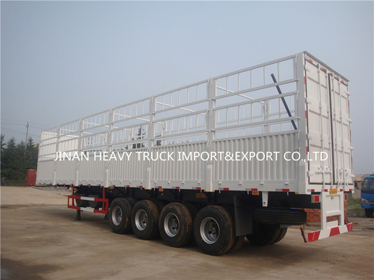 De tres árboles de Axle Fence Cargo Trailer Tri del ganado del flanco camión de remolque semi
