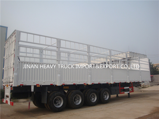 De tres árboles de Axle Fence Cargo Trailer Tri del ganado del flanco camión de remolque semi