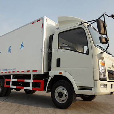 Mini 4x2 6 ruedas 10ton HOWO ligeros refrigerados de la caja de camión con refrigerador de transporte