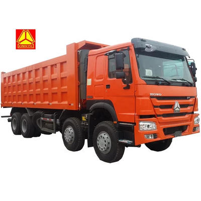 Camión de la caja de la descarga de la forma de SINOTRUK HOWO 8X4 U en Ghana Tanzania Zambia Zimbabwe