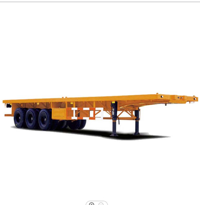 3 del árbol los 20ft 40ft de la cama plana del envase remolque del envase del cuello de cisne del remolque semi